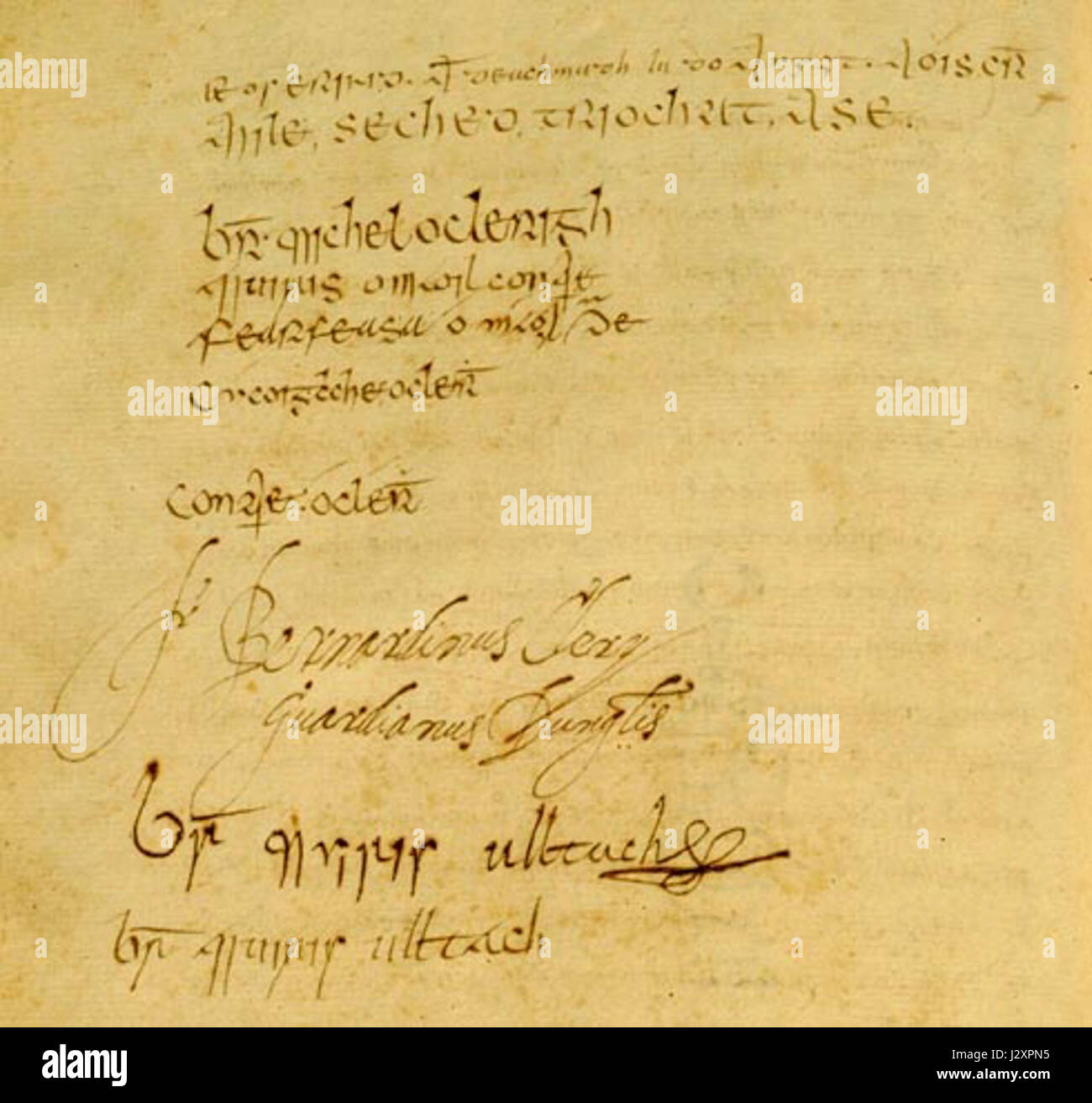 Annales des quatre maîtres Signature Banque D'Images