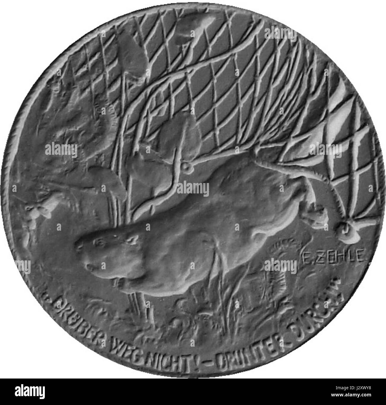 Biber - Medaille RS Banque D'Images