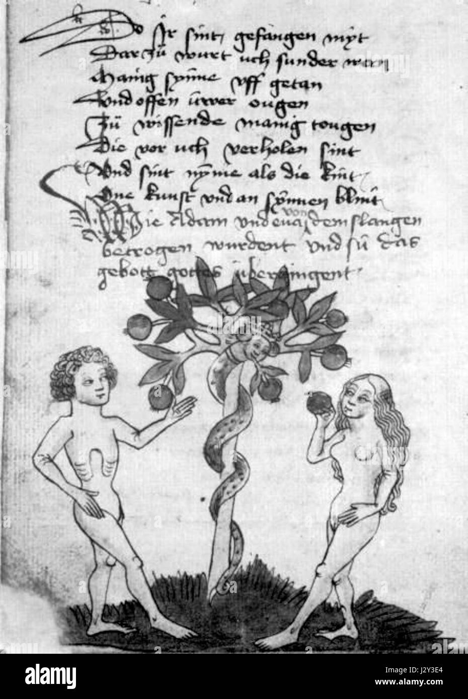 Lutwin-Adamandeve-Temptation Banque D'Images