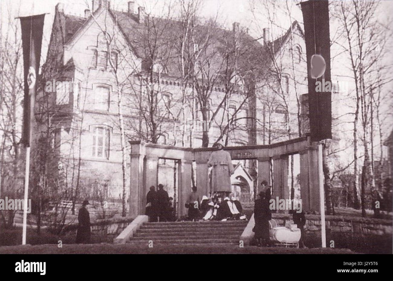 - Lutheranlage 1914-18 Kriegerdenkmal aue Banque D'Images
