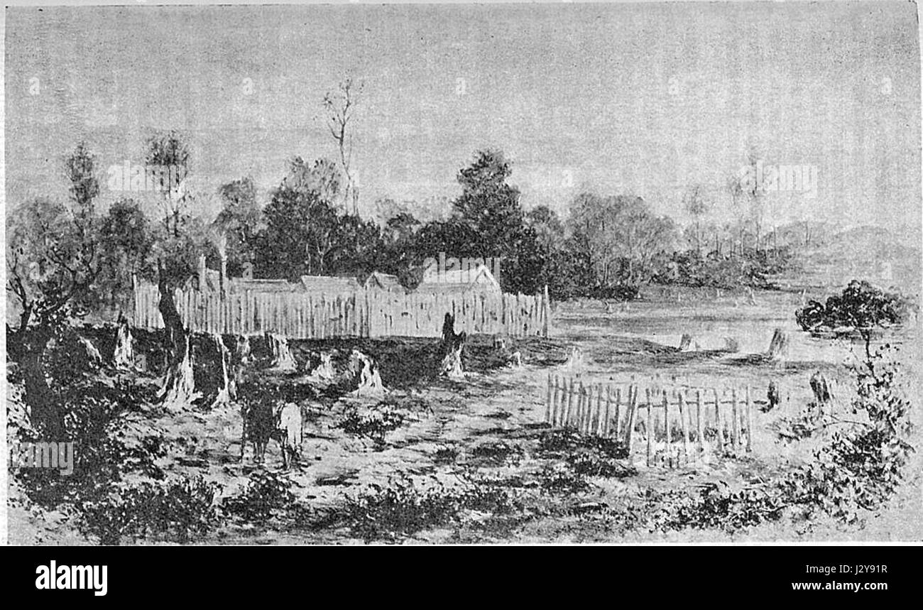 Boulcotts sur la palissade ferme hutt Banque D'Images