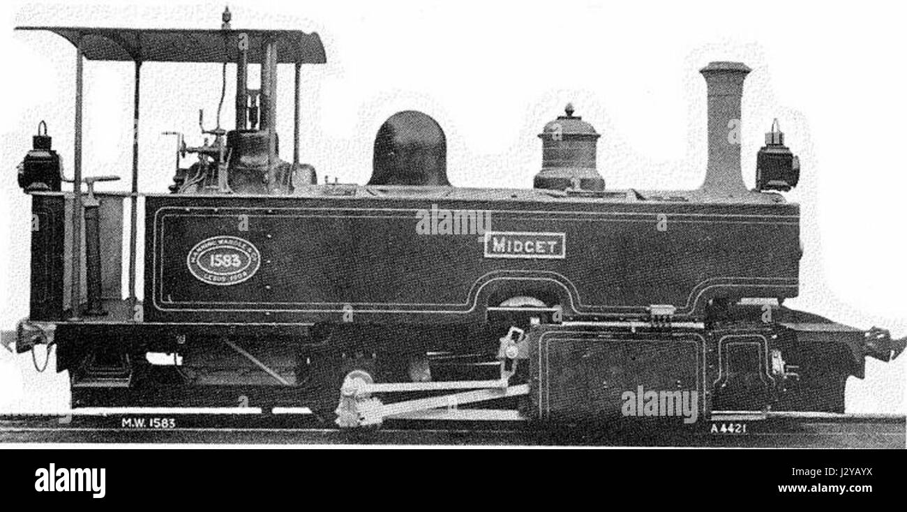 La CGR type C 0-4-0T, une locomotive à vapeur à voie étroite construite en 1902 par Manning Wardle & Company pour le Cape Government Railways. Banque D'Images