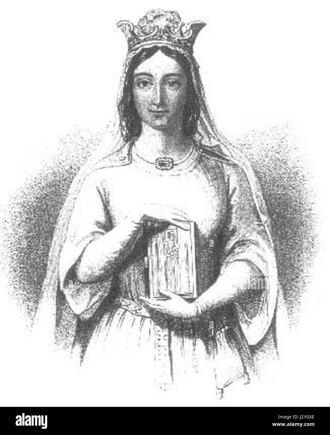 Berengaria de Navarre était une reine consort d'Angleterre et l'épouse du roi Richard Ier, connue pour son rôle dans la politique européenne médiévale et son lien avec les Croisades. Banque D'Images