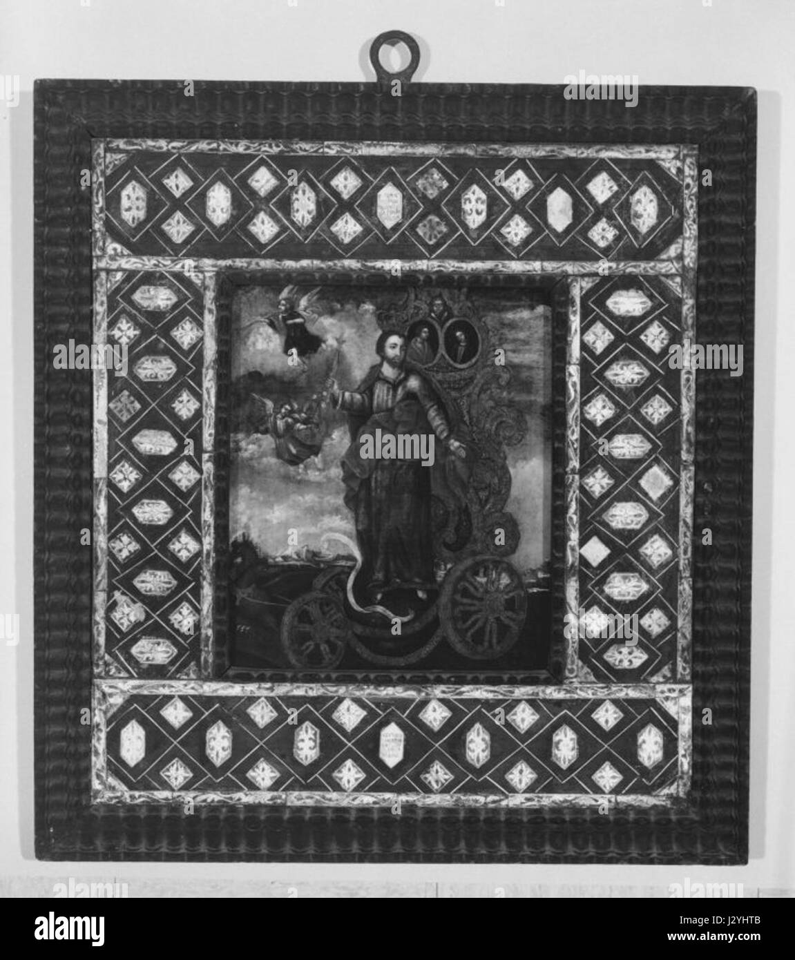 Le « Triomphe du Christ Roi » représente le Christ sur un char, une pièce importante au Brooklyn Museum, mettant en valeur l'iconographie religieuse et les influences de l'art baroque. Banque D'Images