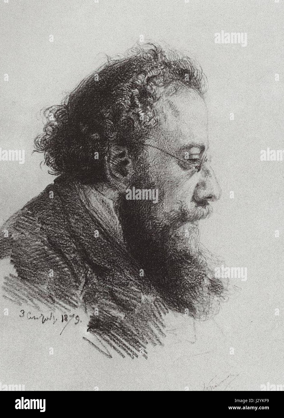 Adrian Prakhov par V.Polénov (1879) Banque D'Images