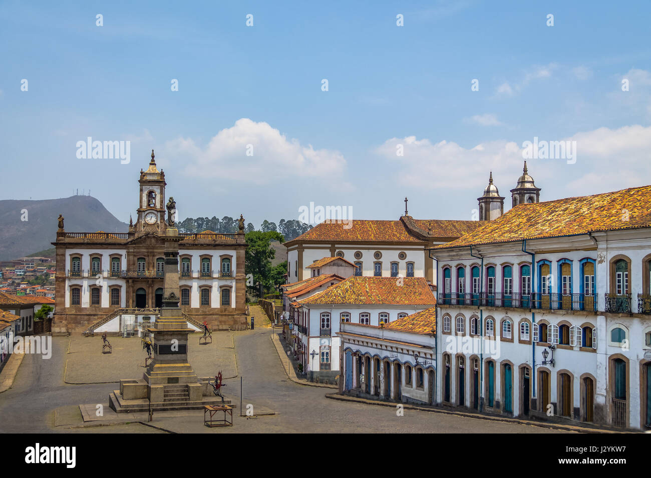 Tiradentes Square - Ouro Preto, Minas Gerais, Brésil Banque D'Images