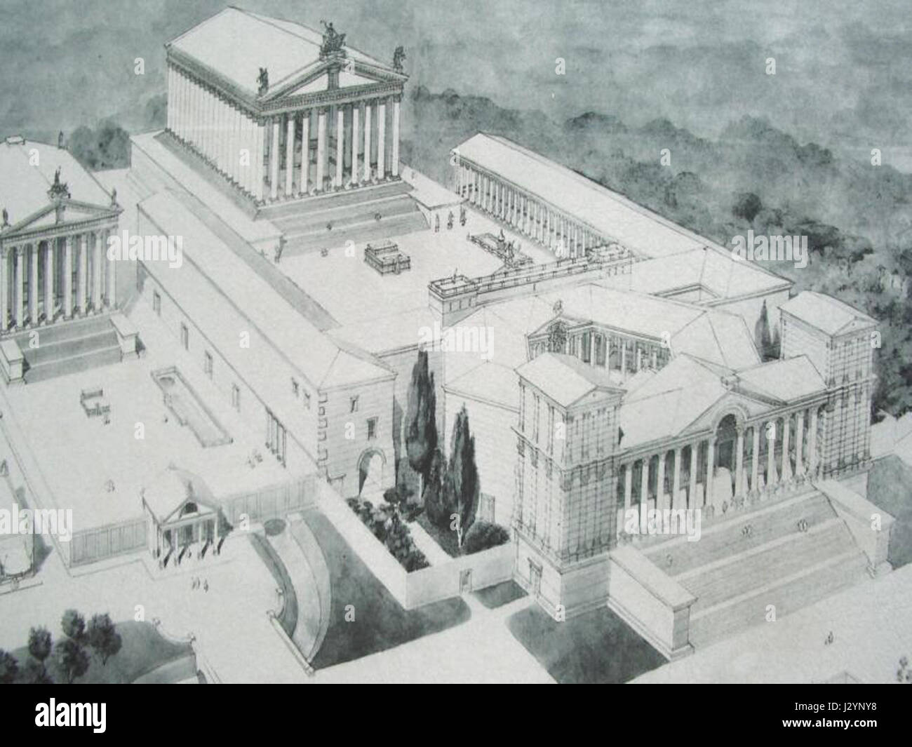 Baalbek-Layout Banque D'Images