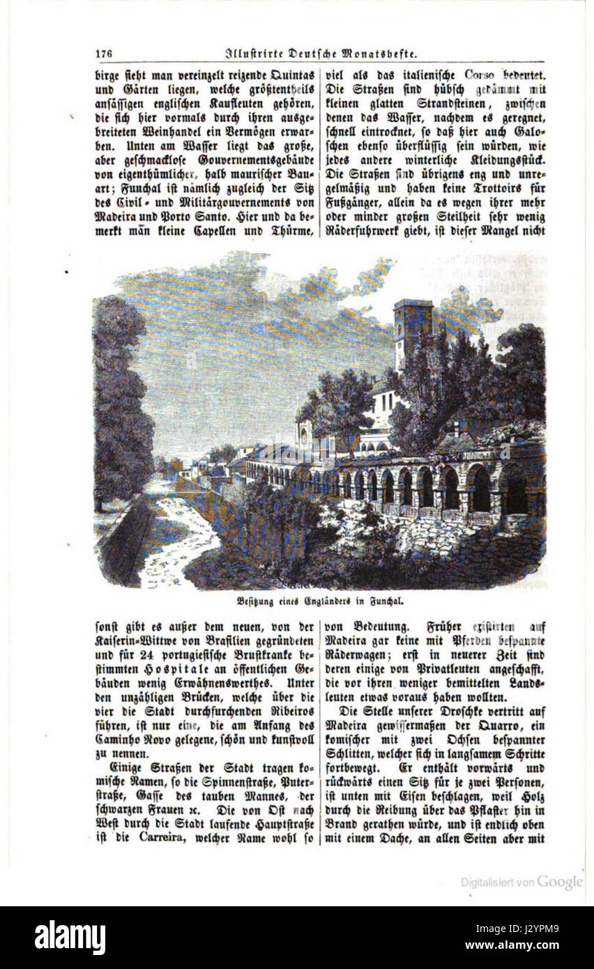 Besitzung der Englaender à Funchal fait référence à la possession ou l'influence anglaise à Funchal, Madère, au cours d'une période historique, reflétant la présence britannique dans la région au XIXe siècle. Banque D'Images