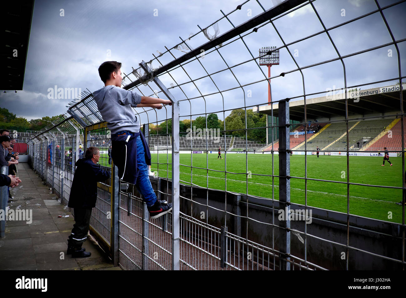 Jour de match à Krefeld's Grotenburg Stadium Banque D'Images