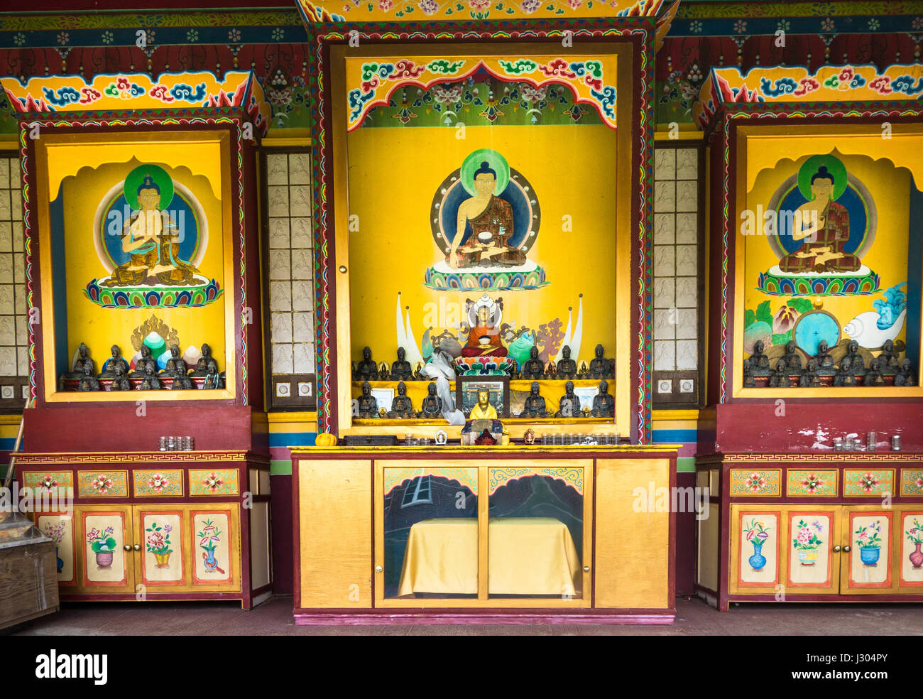 Dédiés au peuple du Tibet, le peuple tibétain bouddhiste de Mongolie à Bloomington, Indiana, offre un cadre paisible pour la méditation et Banque D'Images