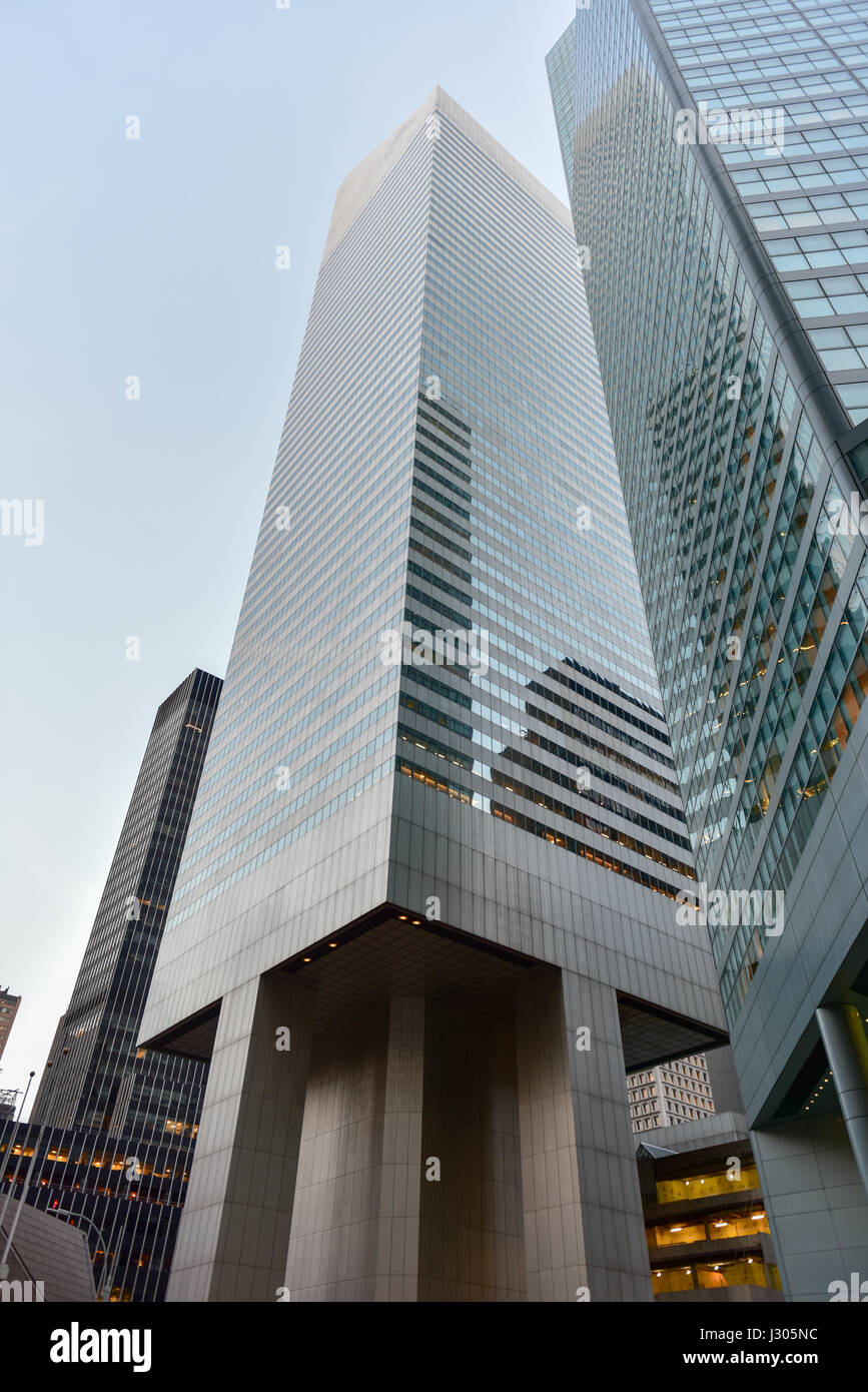 Le Citigroup Center (anciennement Citicorp Center et maintenant connu sous le nom de son adresse, 601 Lexington Avenue) office tower à New York à Manhattan. Banque D'Images