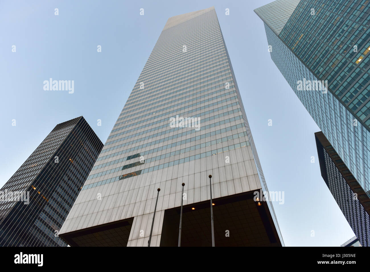 Le Citigroup Center (anciennement Citicorp Center et maintenant connu sous le nom de son adresse, 601 Lexington Avenue) office tower à New York à Manhattan. Banque D'Images