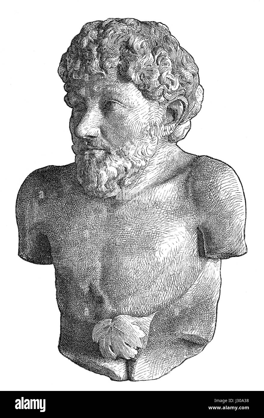 Ésope, c. 620-564 avant notre ère, un fabuliste grec et le conteur Banque D'Images