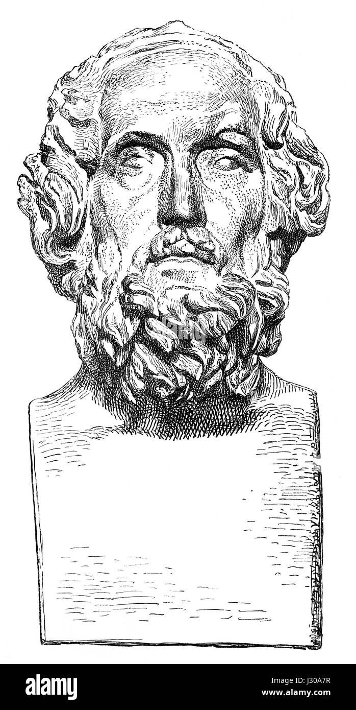Homer, le grec, la Grèce antique auteur légendaire Banque D'Images