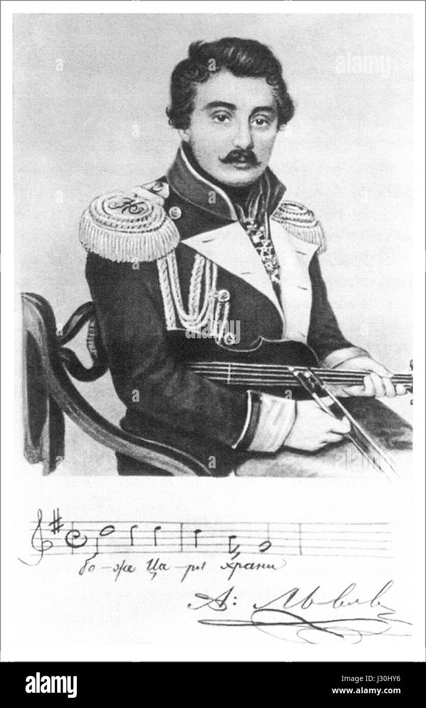 Alexis Lvov & Dieu protège le Tsar ! Banque D'Images