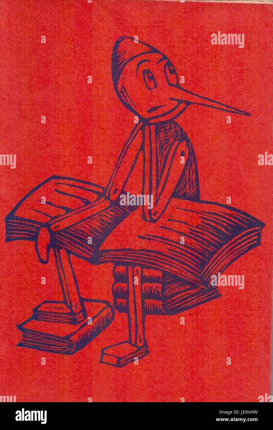 C. COLLODI, Le avventure di Pinocchio (prefazione di Attilio Momigliano, lineografie di B. Albi Bachini 15 anni di, Editrice La Tifernate, Libreria G. PACI, Unione Arti grafiche, 1944-1948) edizione rossa Banque D'Images