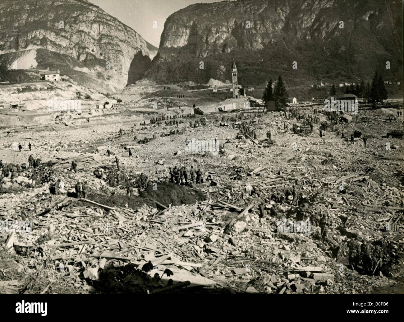 La tragédie du barrage vajont barrage Banque de photographies et d — free download