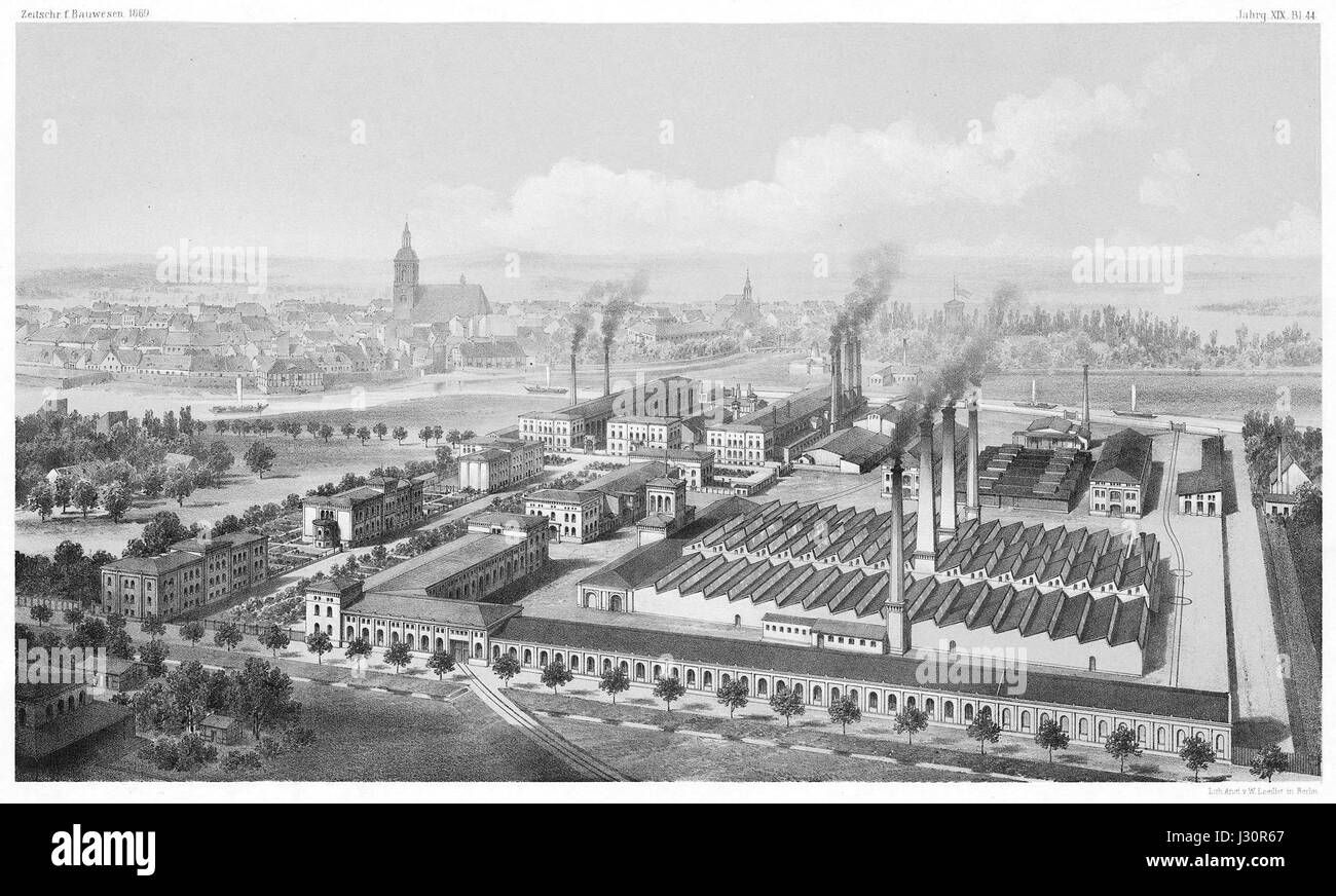 Berlin-Spandau Stresow Ansicht 1869 Banque D'Images