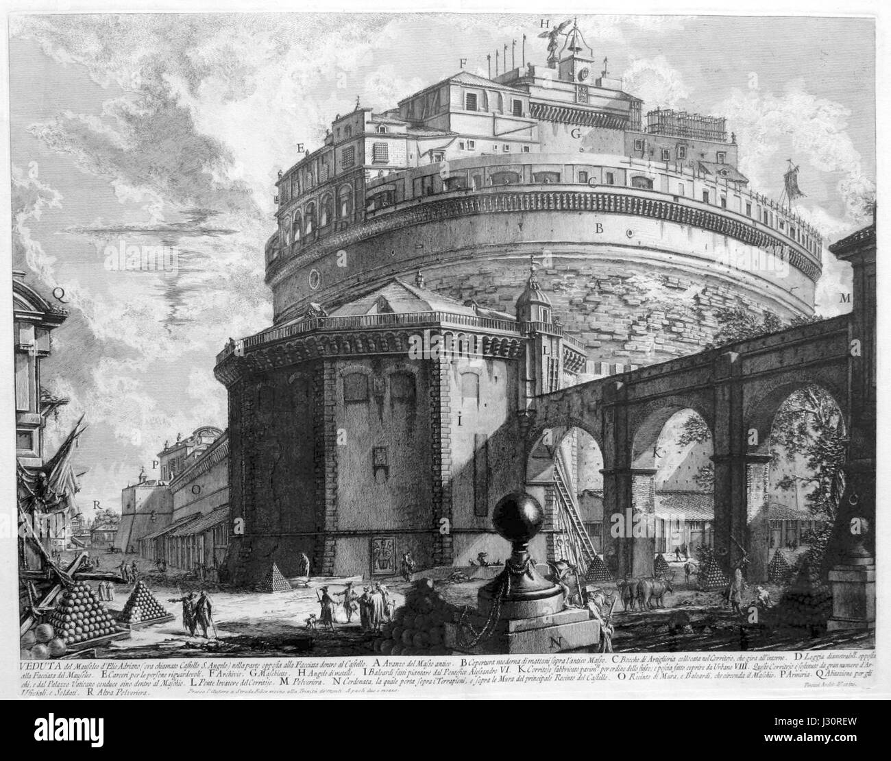 Castel Sant'Angelo, Giovanni Battista Piranesi Banque D'Images