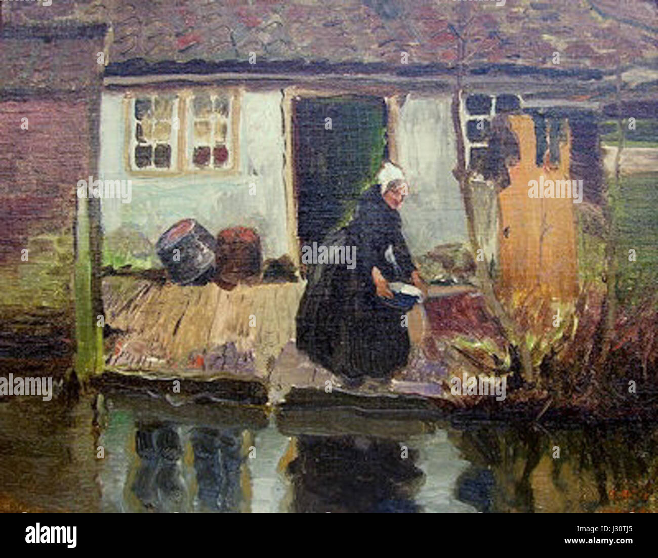 Alten Old Dutch woman Banque D'Images