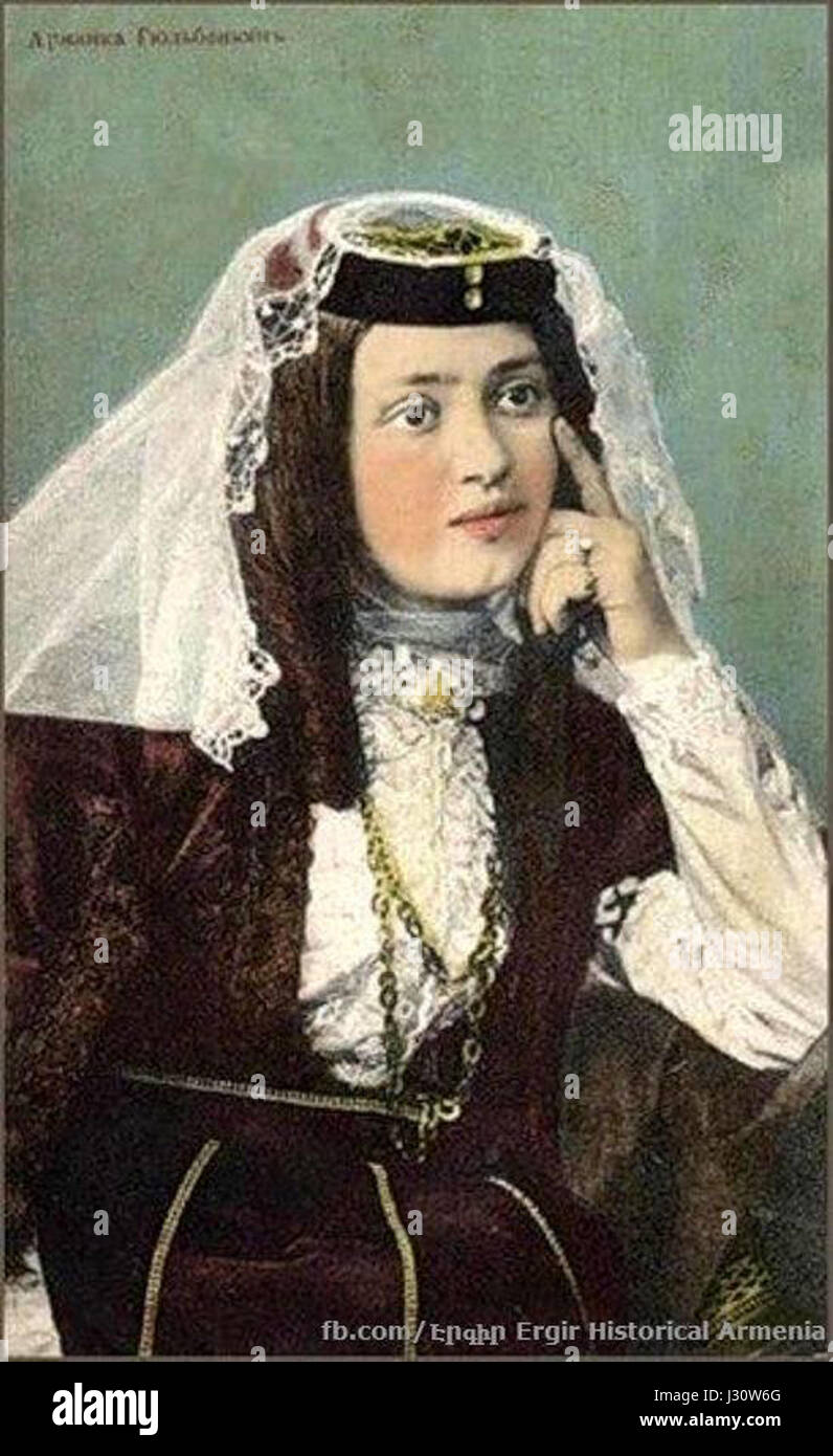 Femme noble arménien de Tiflis Dmitri Ivanovich Yermakov Banque D'Images