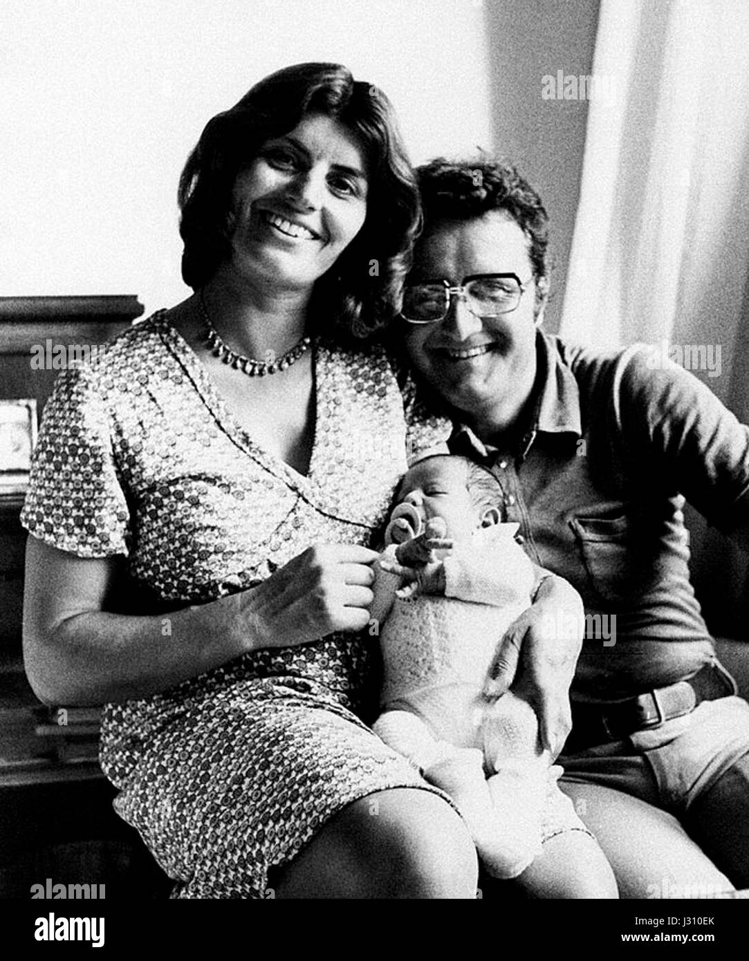 Jimmy Fontana en famille 1970 Banque D'Images