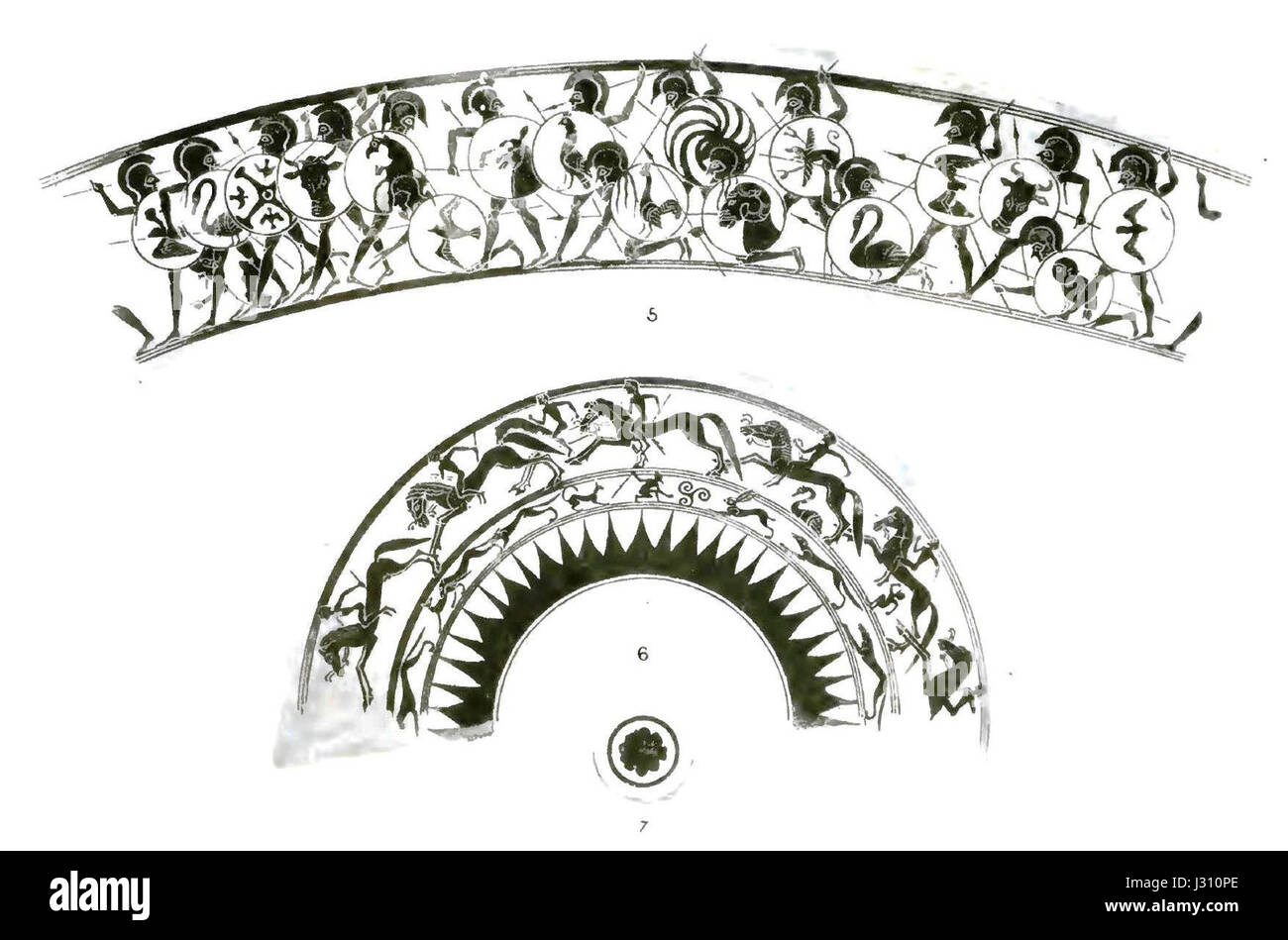 L'aryballos est un ancien récipient grec utilisé pour contenir de l'huile ou des parfums, typiquement fait d'argile. Le Macmillan aryballos fait référence à un exemple spécifique, connu pour sa conception artistique et sa valeur historique, qui donne un aperçu de l'art grec et de la vie quotidienne. Banque D'Images