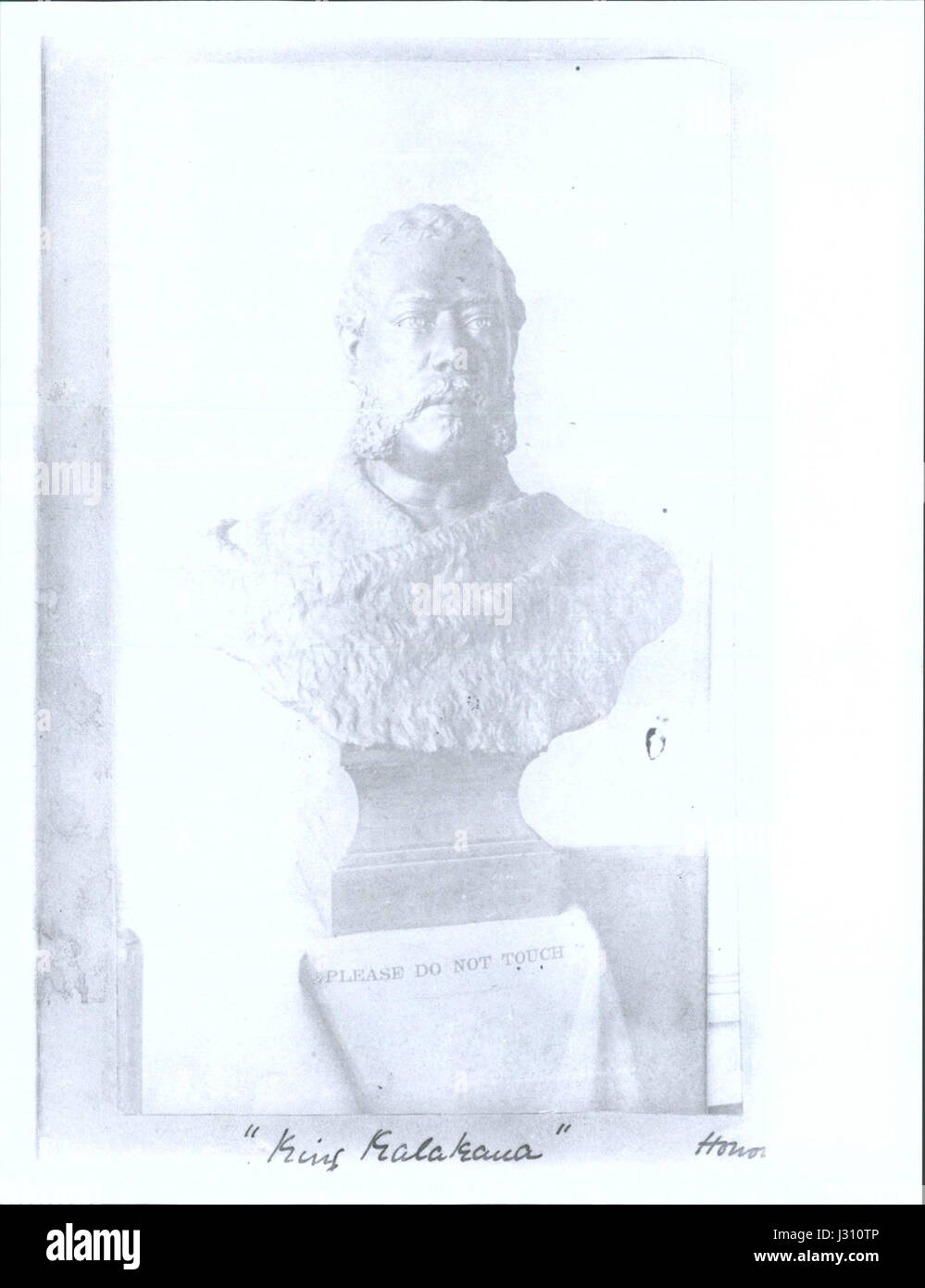 Buste en bronze de Kalakaua, Hocken Collections Banque D'Images