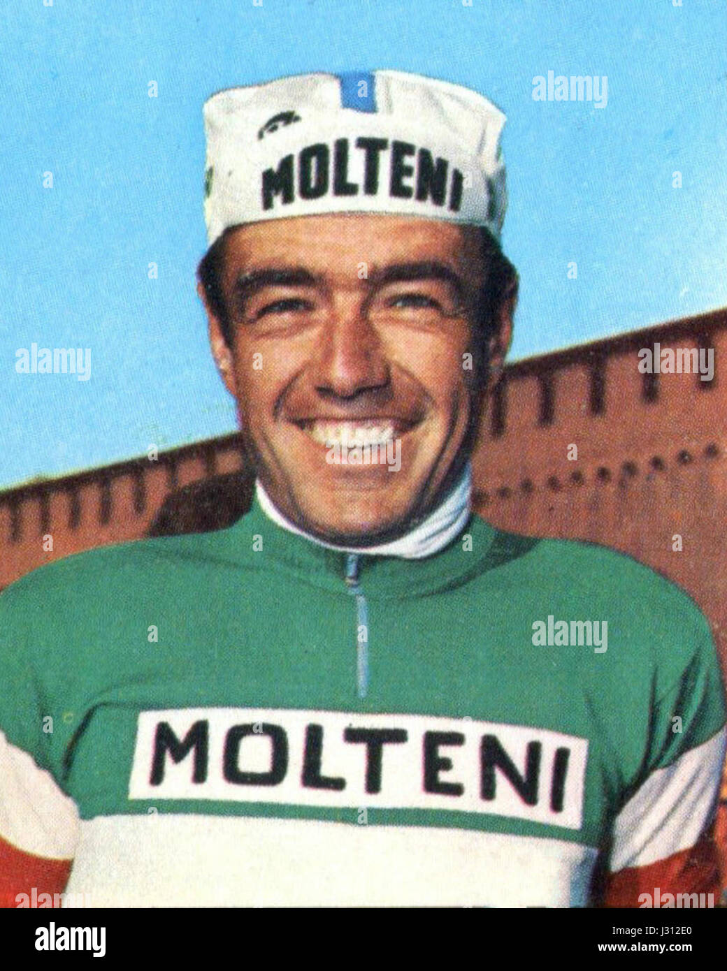 Franco Balmamion, cycliste professionnel italien, remporte le Giro d'Italia 1968. Connu pour ses capacités d'escalade, la victoire de Balmamion a ajouté au riche patrimoine cycliste de l'Italie. Banque D'Images