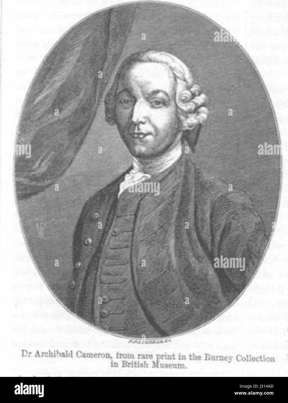 Archibald Cameron était un médecin écossais et une figure politique. Il a joué un rôle important pendant la rébellion jacobite et a été exécuté pour son implication dans le soulèvement manqué. Banque D'Images