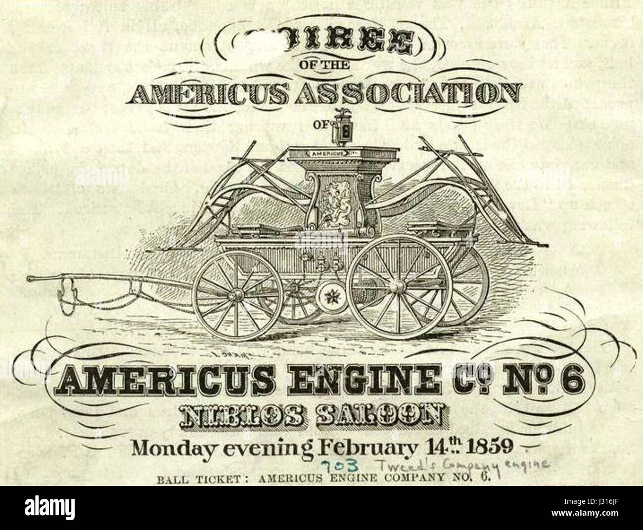 Americus Engine Co No 6 Soiree crop Banque D'Images