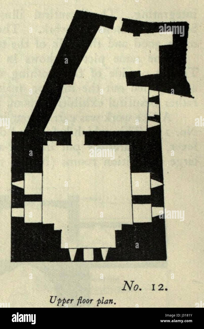 C.R. Ashbee, Jérusalem 1920-1922. L'Hippicus Tower. Plan d'étage supérieur Banque D'Images