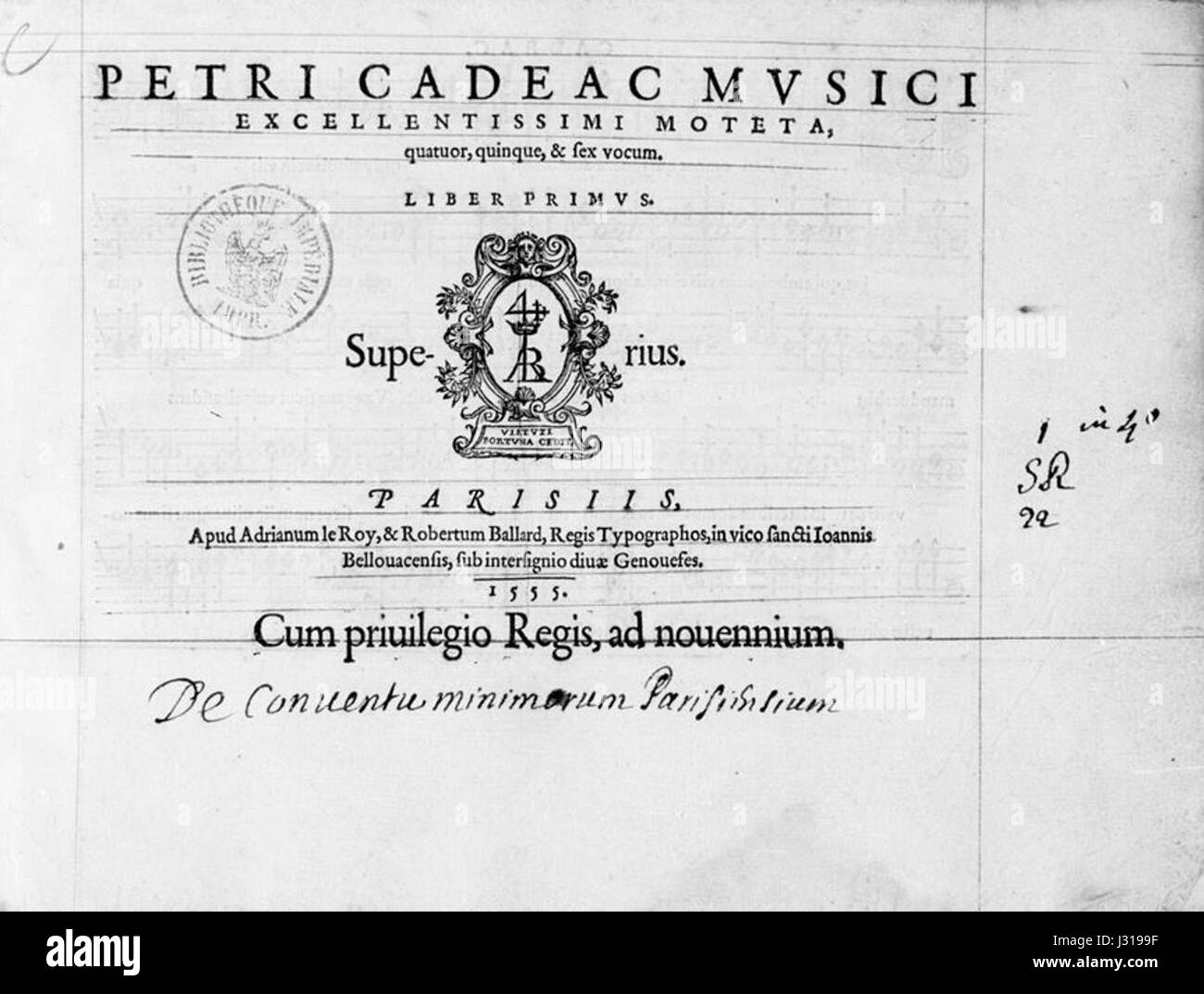 Les motets Cadeac sont un recueil de compositions chorales sacrées, probablement de la période médiévale ou Renaissance, axées sur des thèmes religieux. Banque D'Images