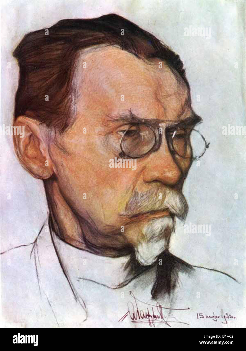 Alexey Alexandr. Bakhrouchine par N.A.Andreev (1923) Banque D'Images