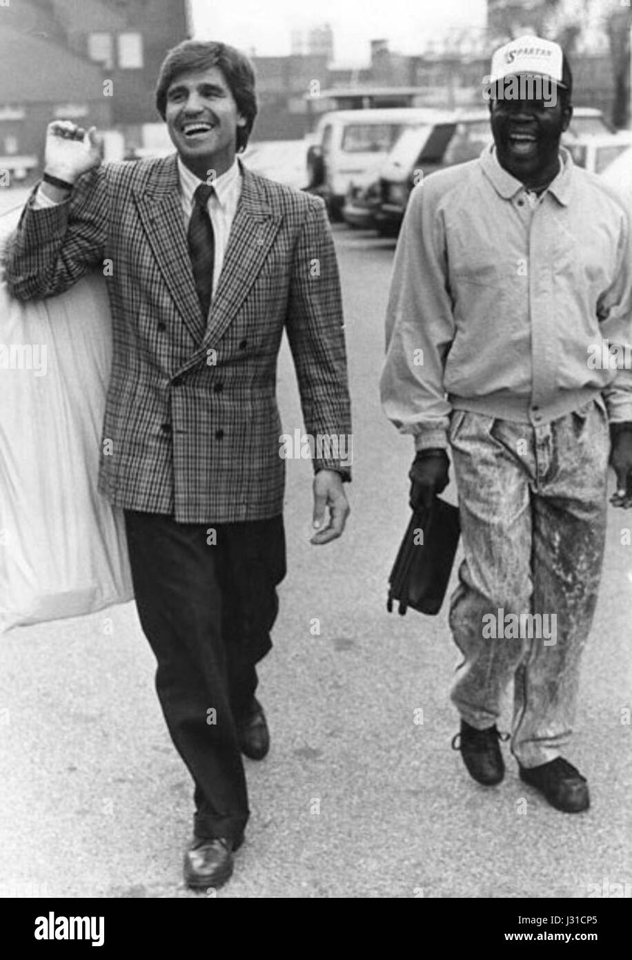 Nino Benvenuti avec Emile Griffith à Rome Banque D'Images