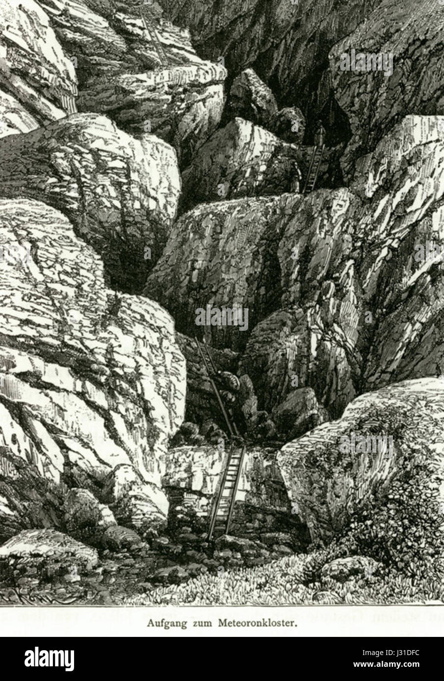 Aufgang zu Meteoronkloster - Schweiger Lerchenfeld Amand (Freiherr von) - 1887 Banque D'Images