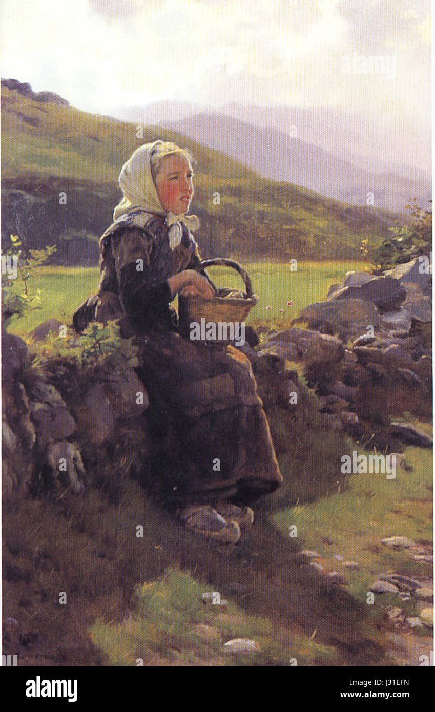 Baixeras était un artiste connu pour son travail à la fin du XIXe siècle et au début du XXe siècle, en particulier en se concentrant sur la culture espagnole. Le terme pageseta fait référence à un terme traditionnel en Catalogne pour un paysan ou un travailleur rural. Banque D'Images