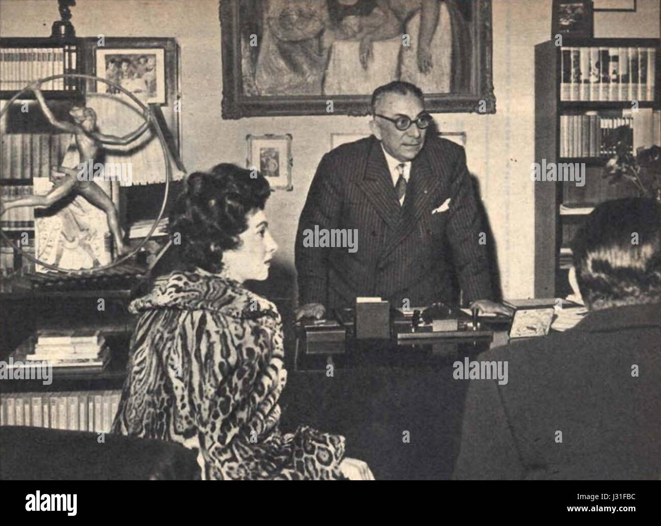 Gina Lollobrigida et Arnoldo Mondadori 1954 Banque D'Images