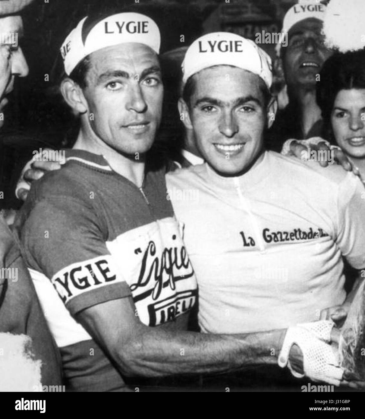 Aldo et Enzo Moser étaient des figures notables du monde du cyclisme, en particulier dans les années 1960, connus pour leurs réalisations dans le cyclisme de compétition à cette époque. Banque D'Images