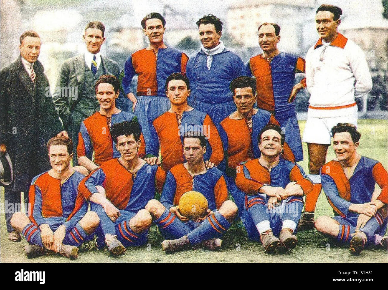 Gênes et Cricket Club de football 1923-1924 Banque D'Images