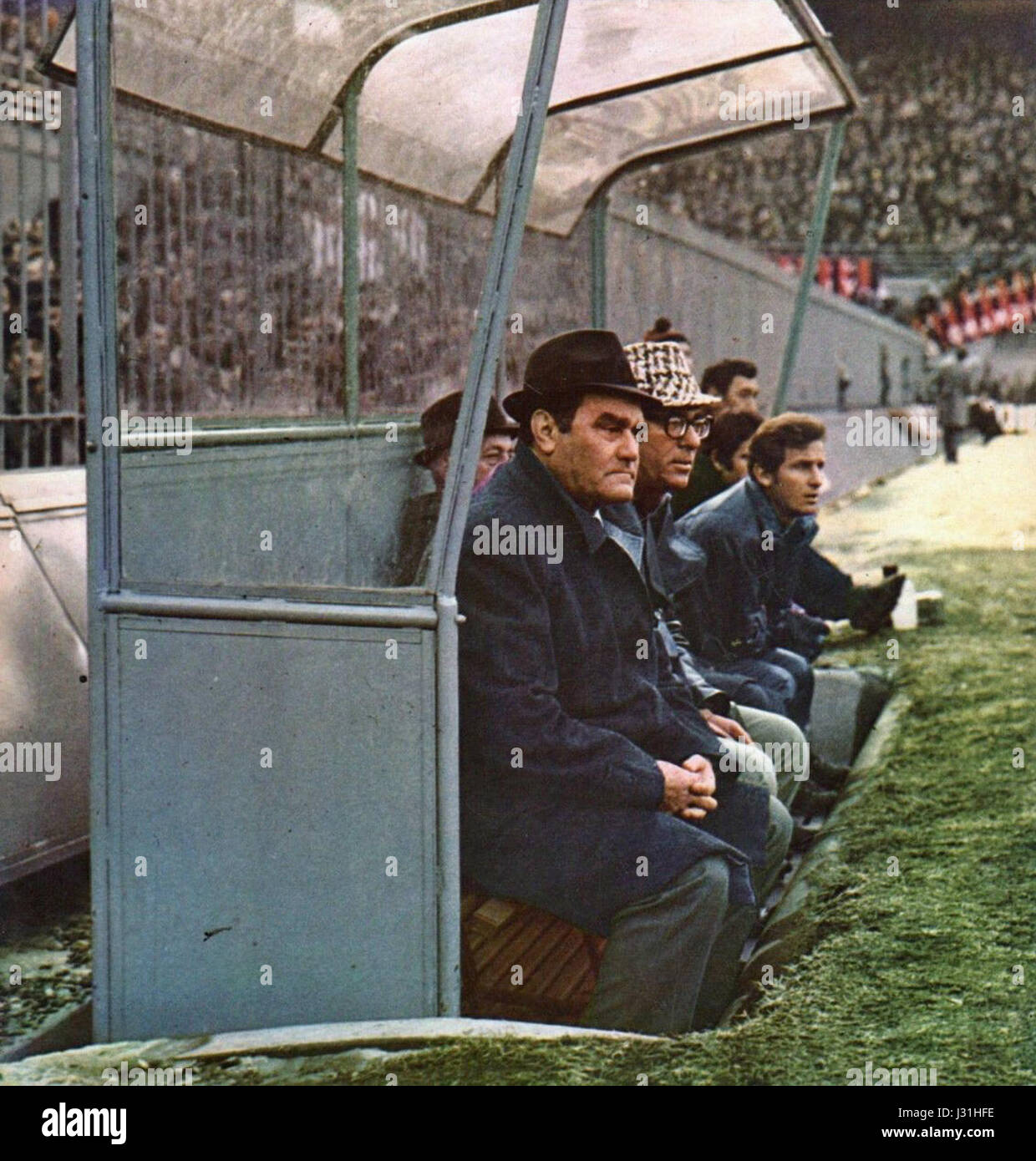 Nereo Rocco est un entraîneur influent de football, surtout connu pour son temps avec l'AC Milan au cours de la saison 1970-71. Sous sa direction, l'équipe a remporté du succès dans le football national et européen. Banque D'Images
