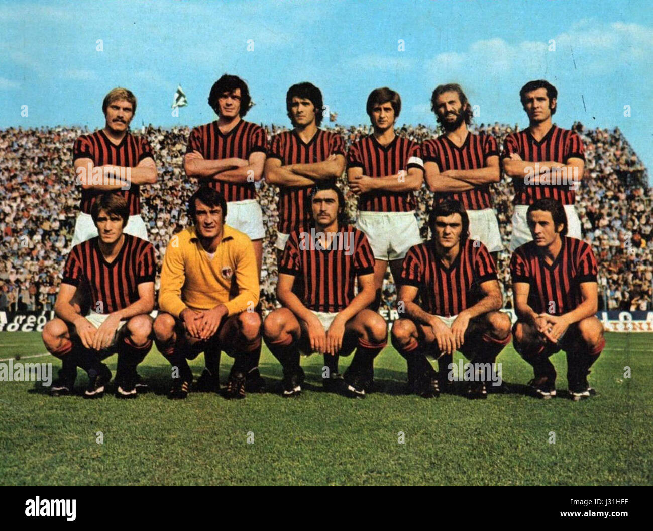 Milan AC 1974-1975 Banque D'Images