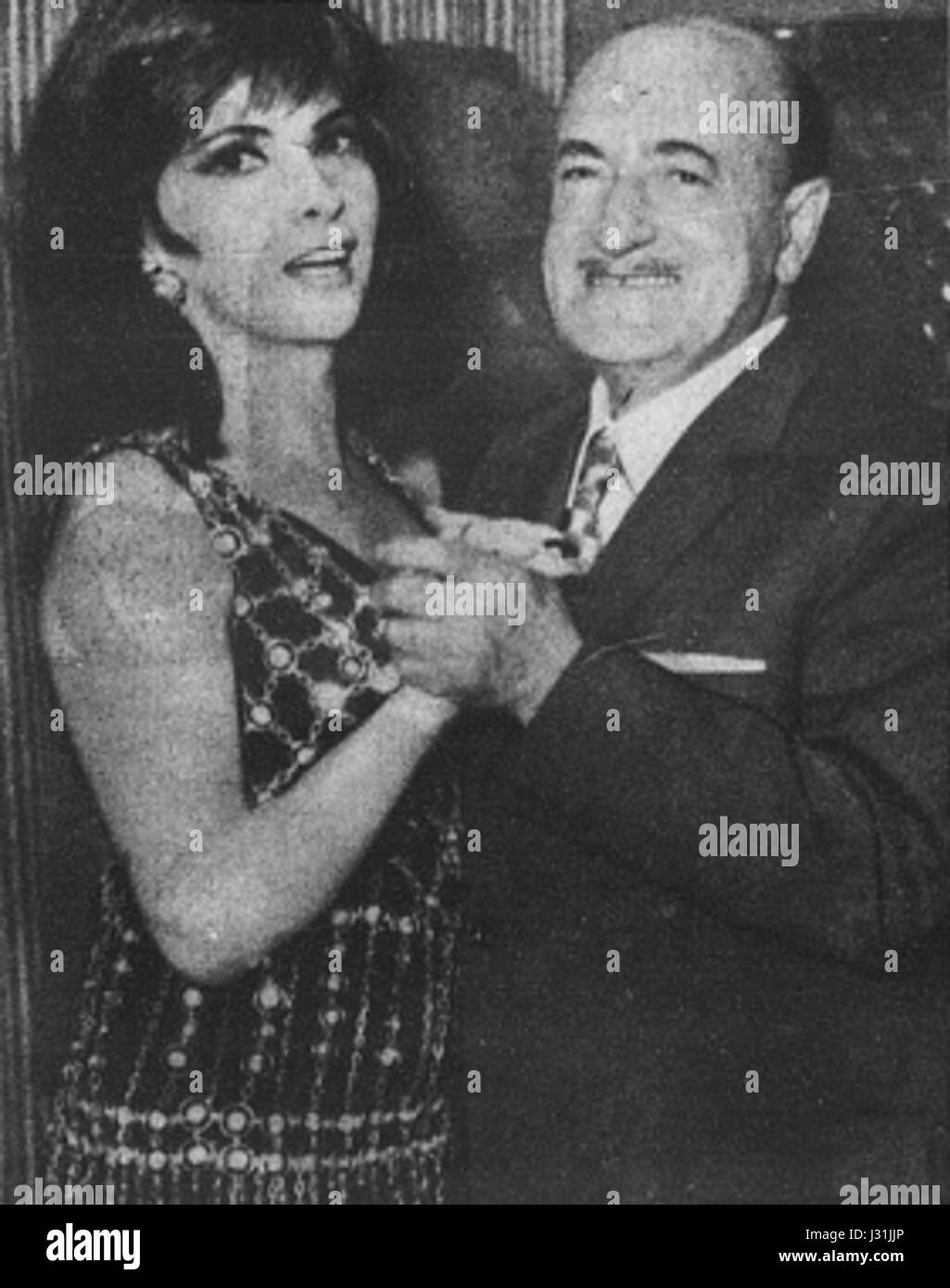 Gina Lollobrigida et Salvatore Quasimodo Banque D'Images