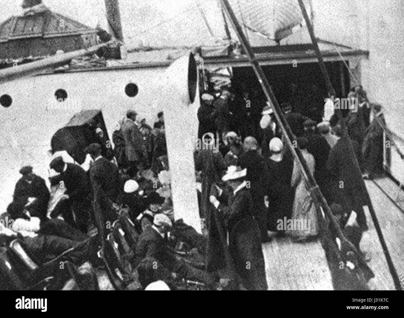 La « Carpathia - Survivors of the Titanic » fait référence au rôle du RMS Carpathiaâ€ ™ dans le sauvetage des survivants de la catastrophe du Titanic en 1912. Le navire fut le premier à arriver et à sauver de nombreux passagers du Titanic qui coulait. Banque D'Images