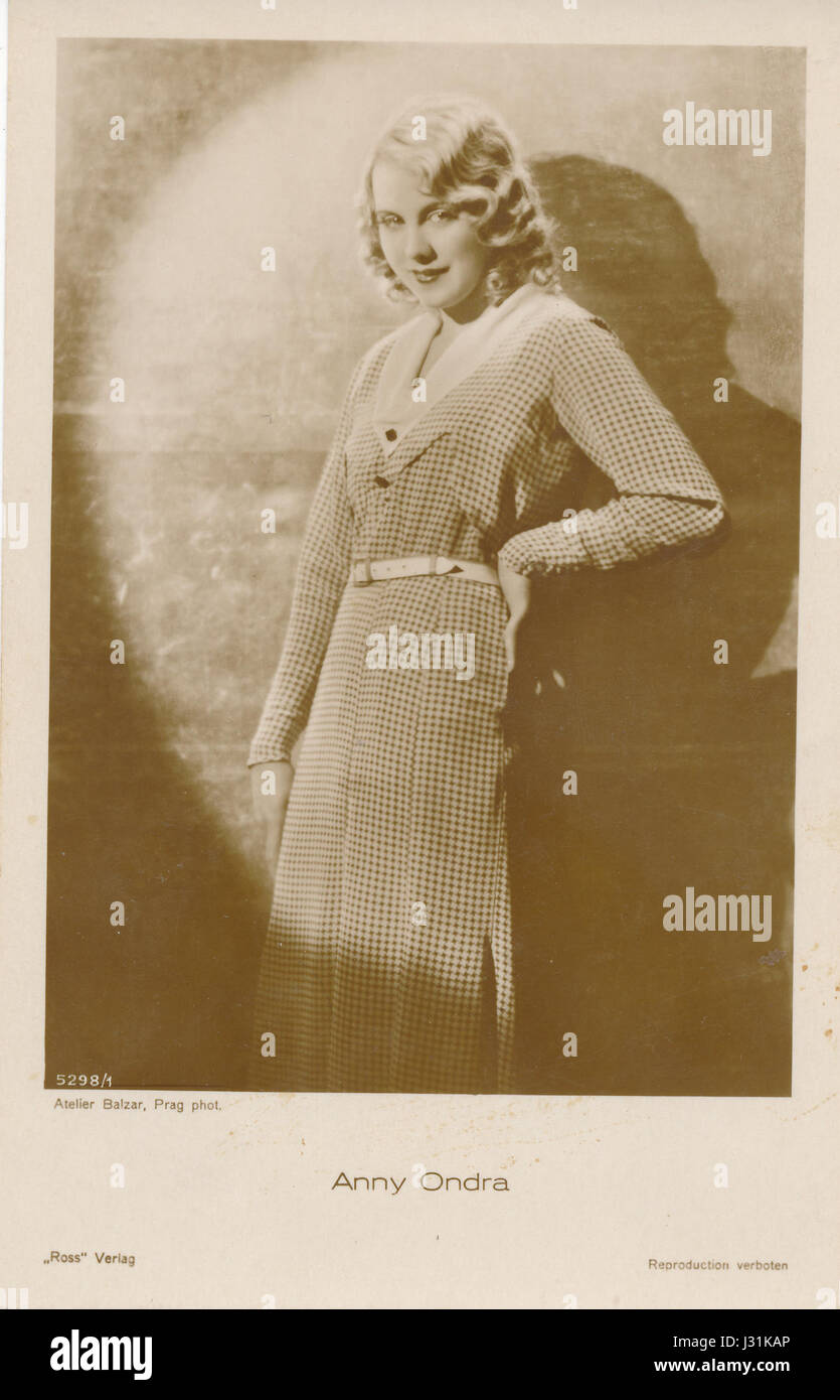Anny Ondra 5298-1 Balzar Prag Ross-Verlag Banque D'Images