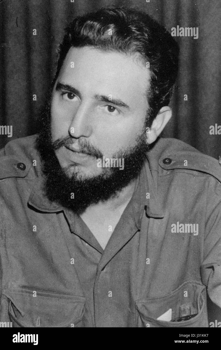 Fidel Castro était un leader révolutionnaire à Cuba qui a pris de l'importance dans les années 1950 Cette période marque son implication précoce dans la politique, qui a finalement conduit à sa direction de la Révolution cubaine. Banque D'Images
