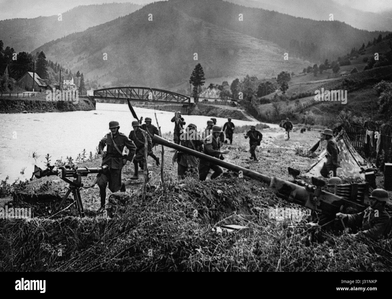 La guerre anti-aérienne - Carpates, 1941 Banque D'Images