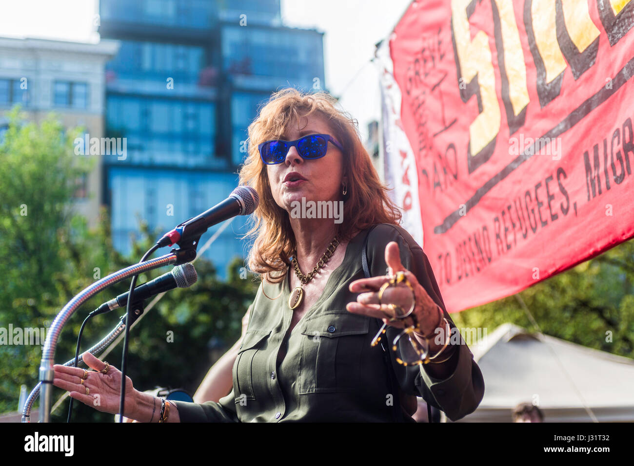 New York, NY 1 mai 2017 - L'acteur et activiste politique, Susan Sarandon dans un premier mai 