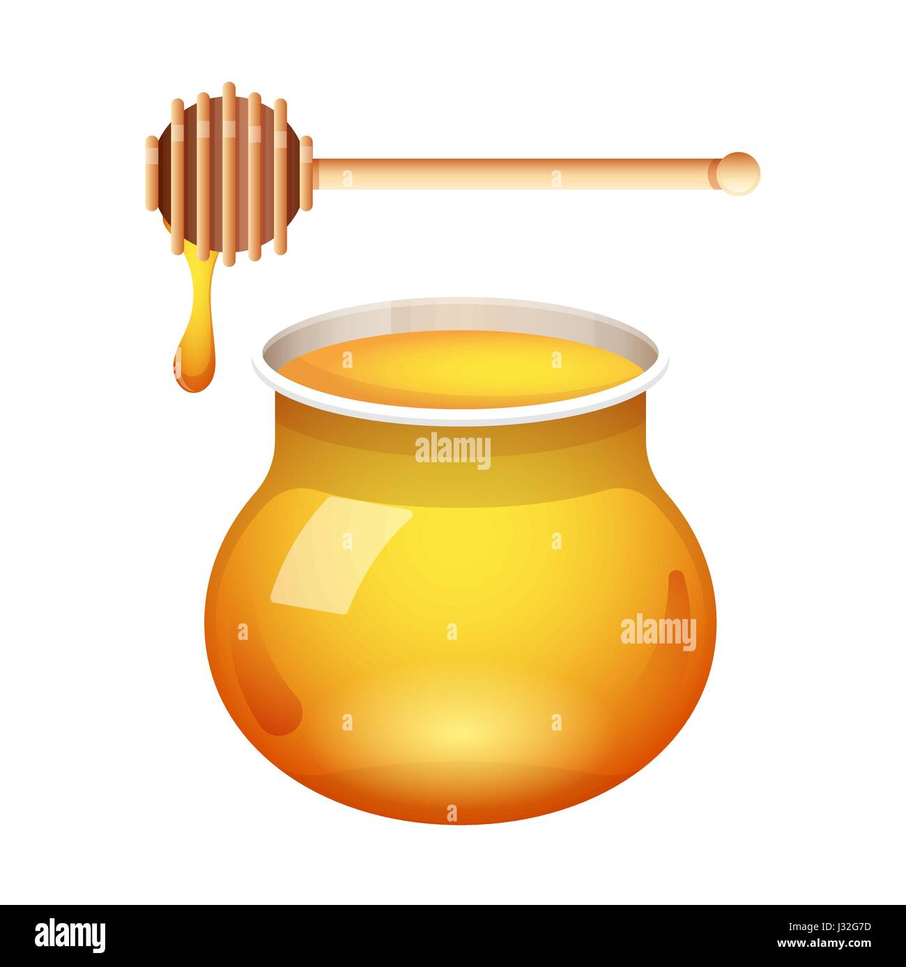 Bol en verre de miel miel scénario avec balancier à l'isolé sur fond blanc. Avec un bâton de miel frais Illustration de Vecteur Bol en verre de miel miel scénario avec balancier à l'isolé sur fond blanc. Avec un bâton de miel frais Illustration de Vecteur