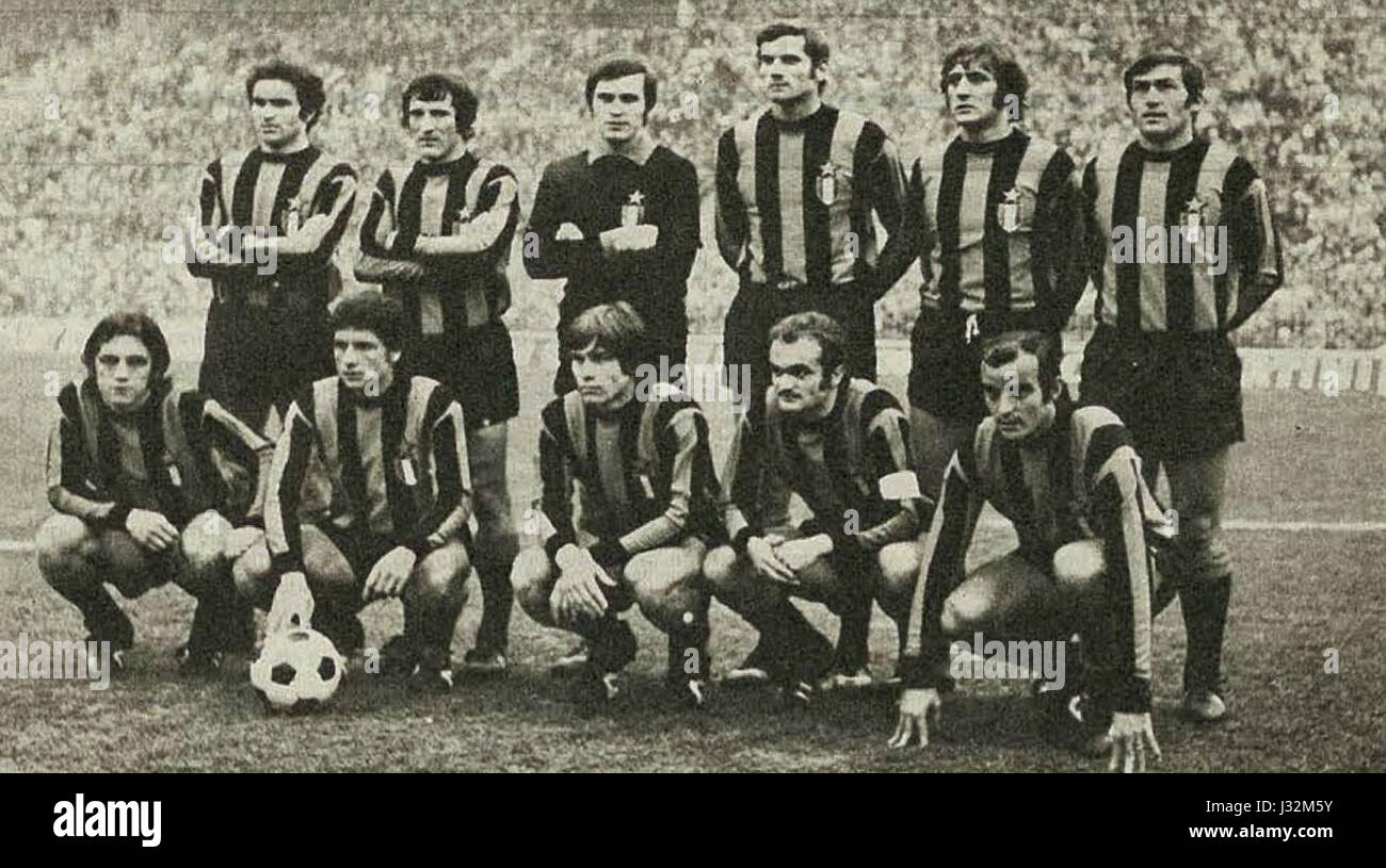Football Club Internazionale Milano, communément appelé Inter Milan, a connu une saison 1971-72 réussie. L'équipe a montré sa force dans le football italien, poursuivant son héritage d'excellence en Serie A. Banque D'Images